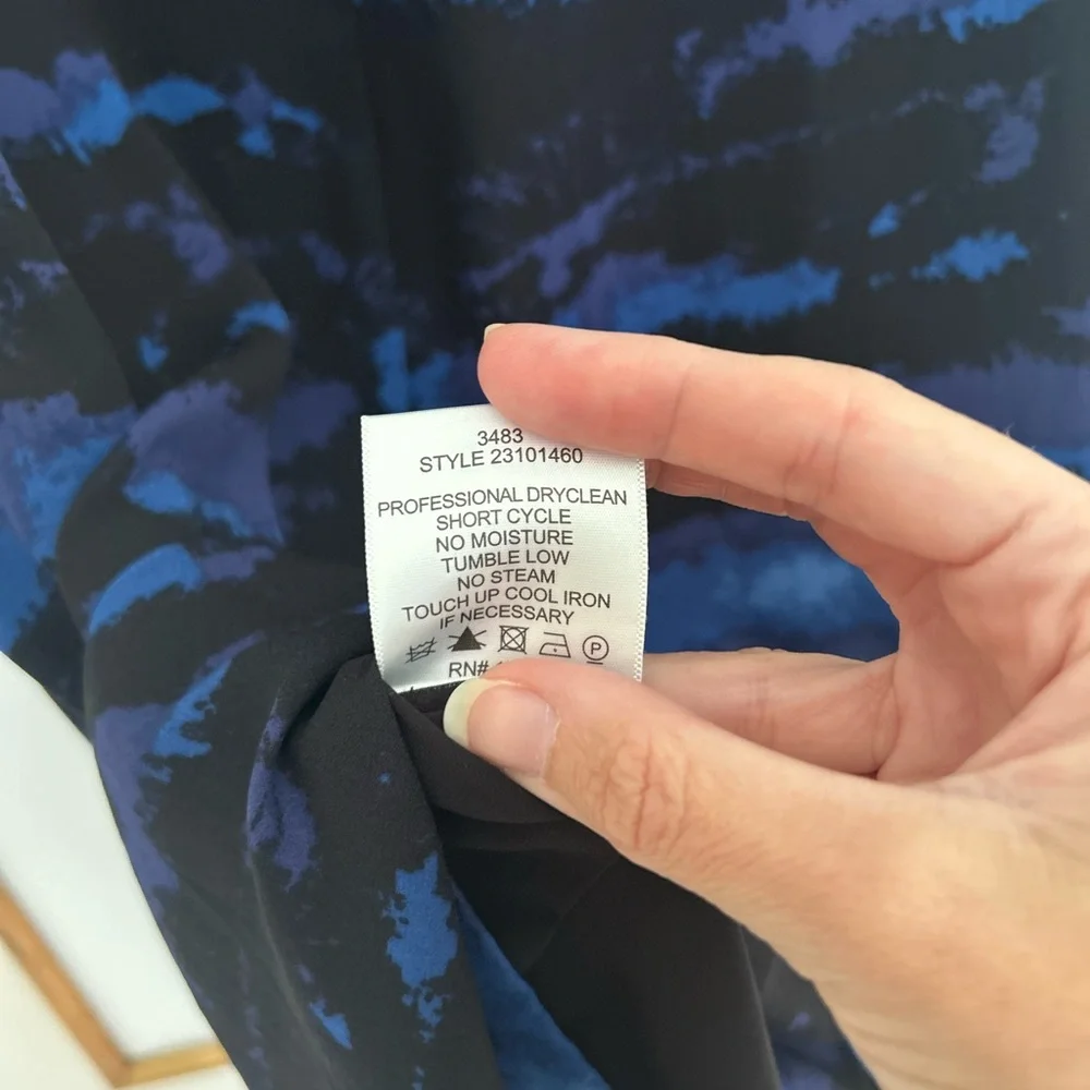 Tory Burch Blue and Black Midi Dress